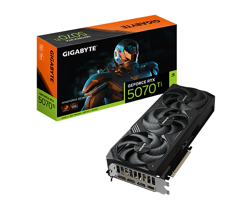 כרטיס מסך Gigabyte GeForce RTX 5070 Ti WINDFORCE OC SFF 16G GV-N507TWF3OC-16GD
