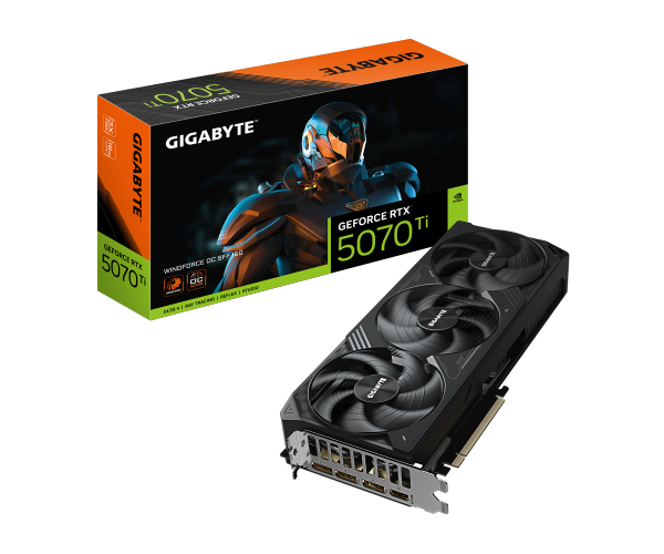 כרטיס מסך Gigabyte GeForce RTX 5070 Ti WINDFORCE OC SFF 16G GV-N507TWF3OC-16GD