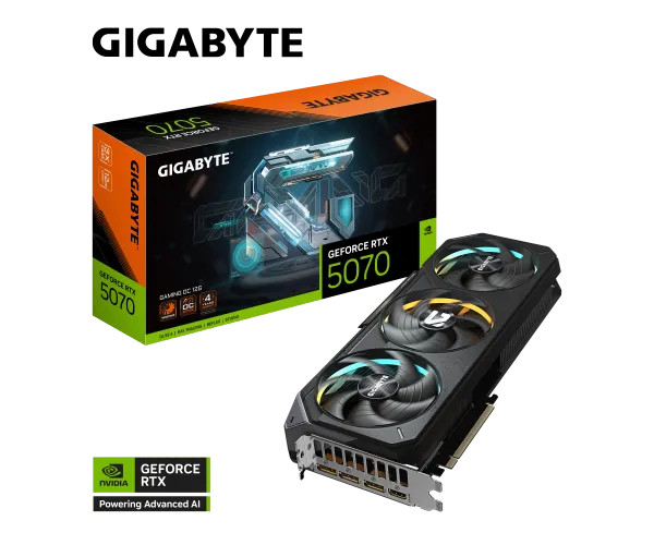 כרטיס מסך GIGABYTE GeForce RTX 5070 GAMING OC 12G GV-N5070GAMING OC-12GD