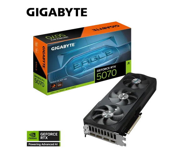 ‎ כרטיס מסך GIGABYTE GeForce RTX 5070 EAGLE OC SFF 12G GV-N5070EAGLE OC-12GD
