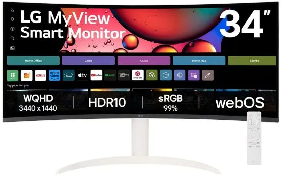 מסך מחשב 34 אינטש LG 34SR65QC WQHD
