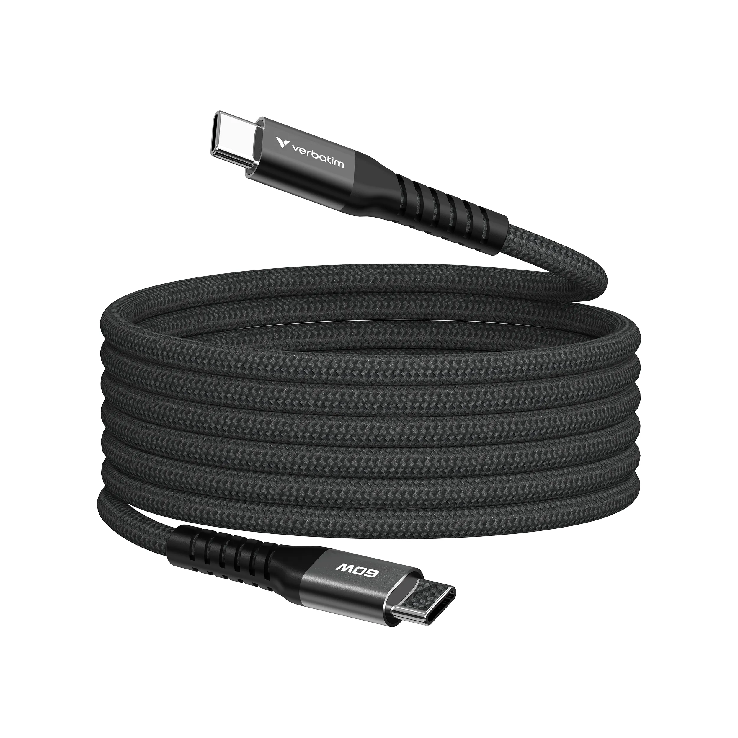 כבל VERBATIM SYNC&CHARGE USB C TO USB C 60W MAGNETIC 1.2M-BLACK 31859