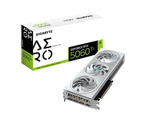 כרטיס מסך Gigabyte GeForce RTX 5060 Ti 16GB AERO OC GV-N506TAERO OC-16GD