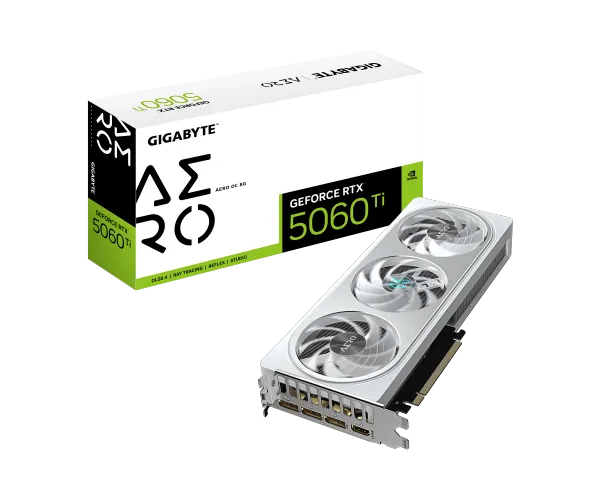כרטיס מסך Gigabyte GeForce RTX 5060 Ti 8GB Aero GV-N506TAERO OC-8GD