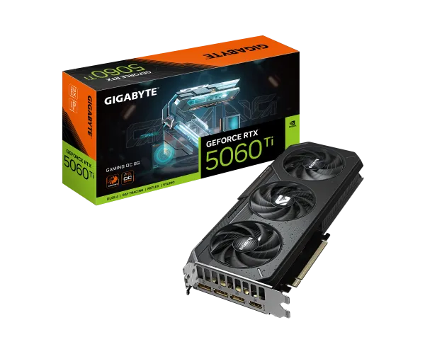 ‎ כרטיס מסך Gigabyte GeForce RTX 5060 Ti GAMING OC 8G GV-N506TGAMING OC-8GD