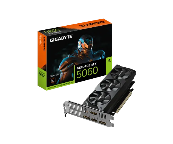 כרטיס מסך Gigabyte GeForce RTX 5060 OC Low Profile 8GB GV-N5060OC-8GL