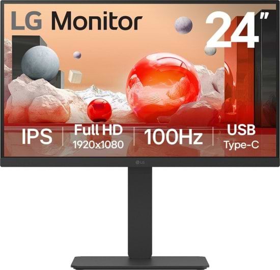 מסך מחשב LG 24BA650-B