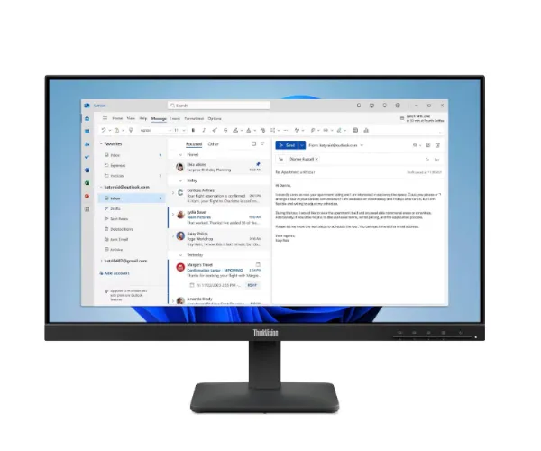 מסך מחשב ‎ Lenovo S24-4E 24 IPS 100 Htz HDMI VGA 64B5KAT1ISלנובו
