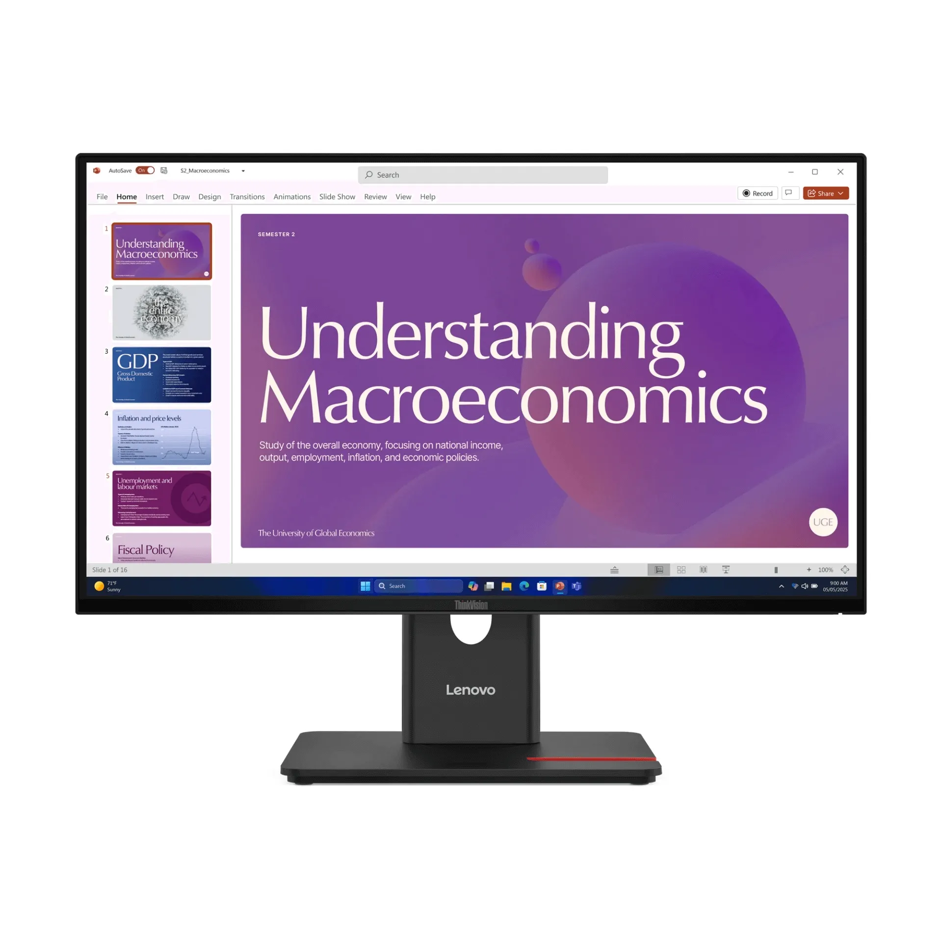 מסך מחשב Lenovo ThinkVision T24D-40 64B9GAT1IS Full HD לנובו