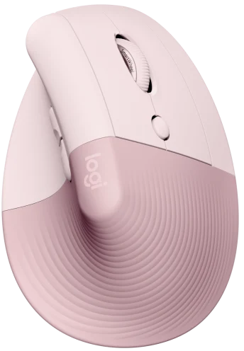 עכבר ארגונומי אנכי אלחוטי Logitech Lift - צבע Rose