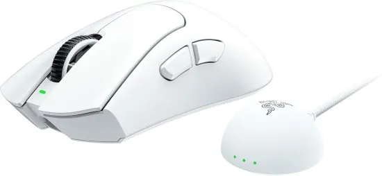 עכבר גיימינג ארגונומי אלחוטי Razer DeathAdder V4 Pro - לבן