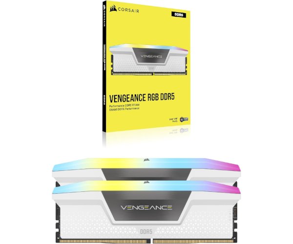 זיכרון למחשב נייח CORSAIR VENGEANCE 32GB 2x16GB DDR5 6400MHz C36 RGB EXPO CMH32GX5M2B6400Z36W