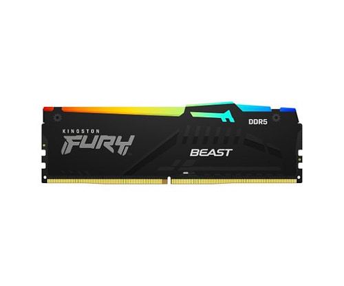זכרון לנייח Kingston Fury Beast RGB 32GB DDR5 5600M CL36 KF556C36BBE2A-32