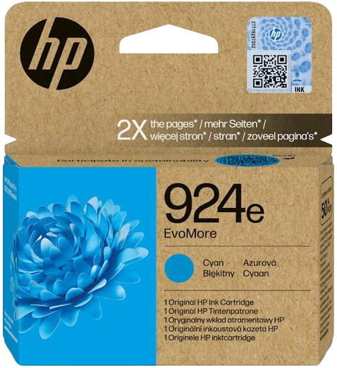 ראש דיו כחול מקורי HP 924E 4K0U7NE