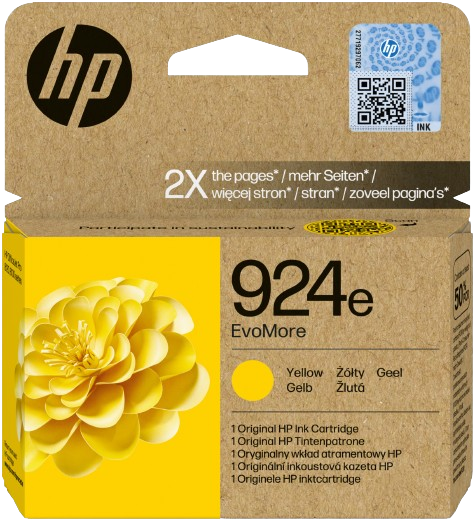 ראש דיו צהוב מקורי HP 924E 4K0U9NE