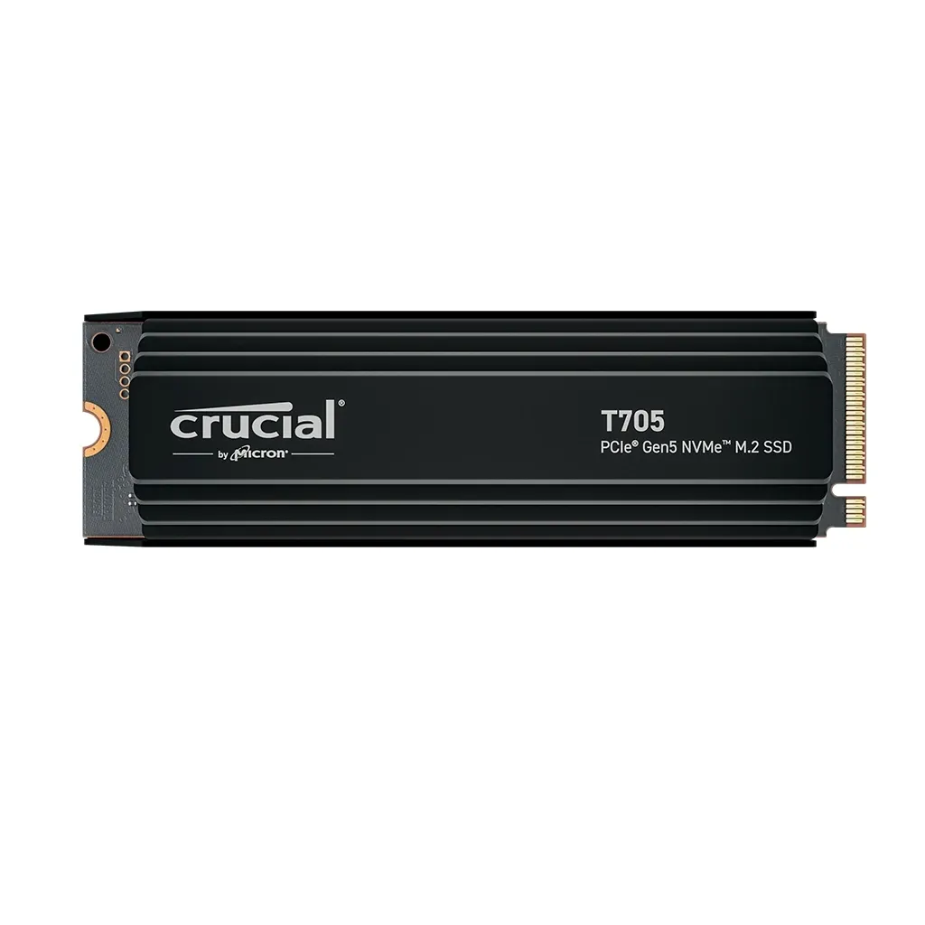 כונן SSD פנימי Crucial T705 CT1000T705SSD5 1TB PCIe Gen5 NVMe M.2 עם קירור