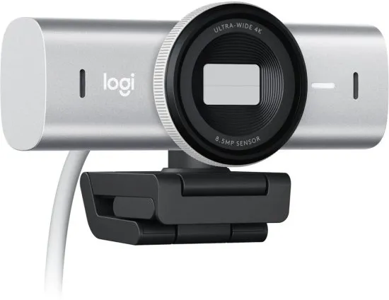 מצלמת רשת Logitech MX Brio 4K Ultra HD לוגיטק צבע Parle Grey