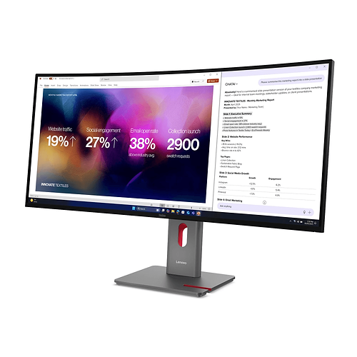 מסך מחשב Lenovo ThinkVision P40WD-40 64B4XAT1IS לנובו