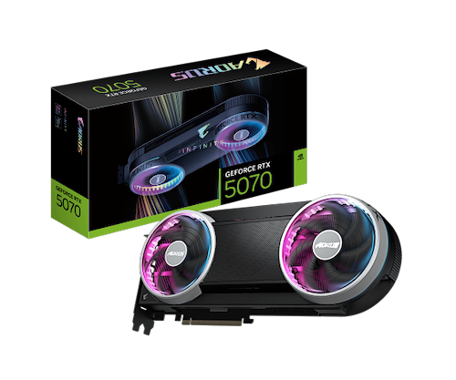 כרטיס מסך Gigabyte AORUS RTX 5070 INFINITY 12GB GDDR7 WINDFORCE HYPERBURST GV-N5070AORUS IF-12GD
