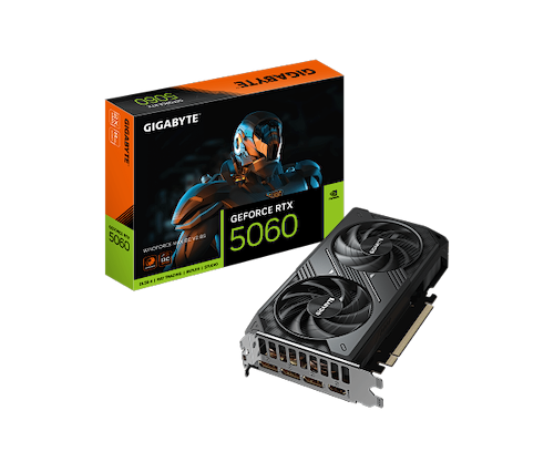 כרטיס מסך Gigabyte RTX 5060 WINDFORCE MAX OC V2 8GB GV-N5060WF2MAX OCV2-8GD