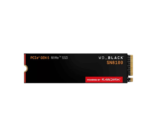 כונן קשיח פנימי WD Black SN8100 1TB NVMe PCIe 5.0 M2 2280 WDS100T1X0M