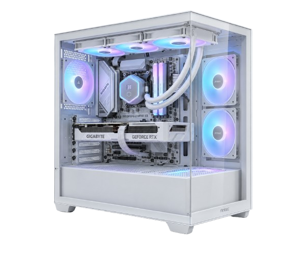 מחשב נייח מורכב גיימינג B850M WIFI R5 7500X3D 32GB 1TB 5060 ICE לבן ללא מערכת הפעלה