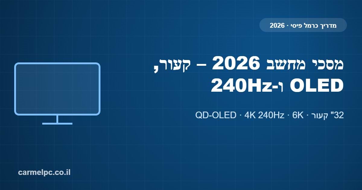 מסכי מחשב 2026 – קעור, OLED ו-240Hz