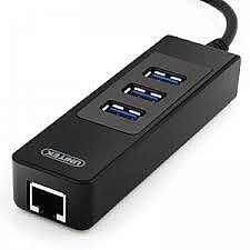 Y-3045 USB3.0 3-Port Hub + 1 Gigabit Ethernet Port