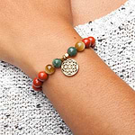 Pulseira Mala Jaspe, Ágata e Olho de Tigre