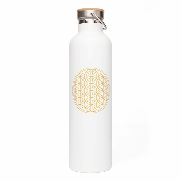 Garrafa Térmica Flor da Vida - 1 Litro - Branco 1