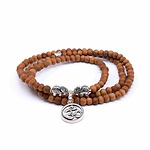Pulseira-Colar Mala Sândalo Om