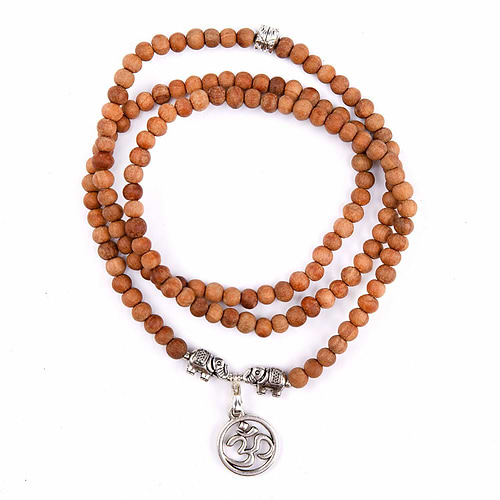 Pulseira-Colar Mala Sândalo Om