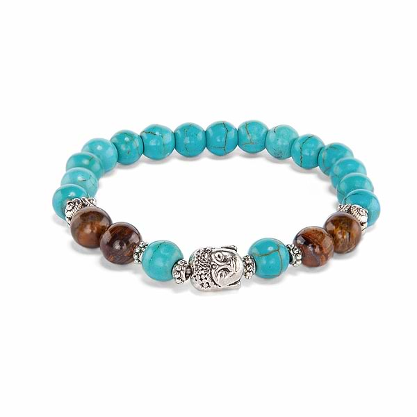 Pulseira Mala Turquesa e Olho de Tigre 7