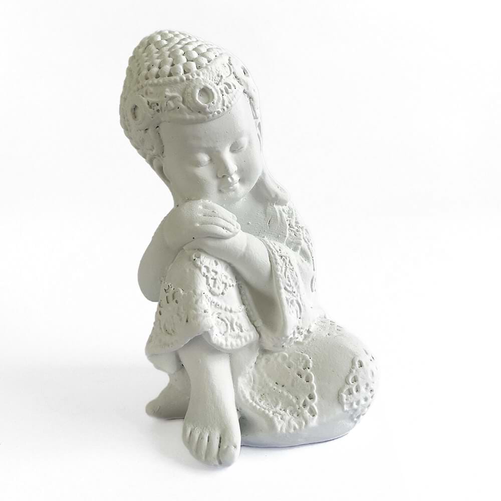 Estátua-Buddha-Criança---Descansando---Cabeça-no-joelho---branco-03
