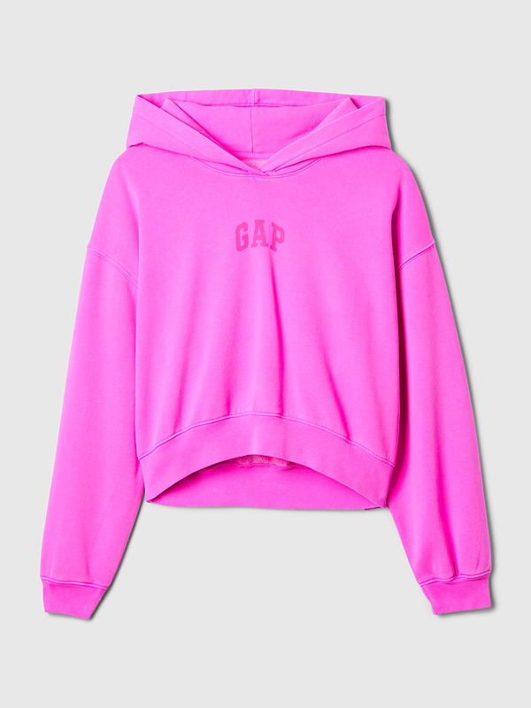 Arch Logo Cropped Hoodie