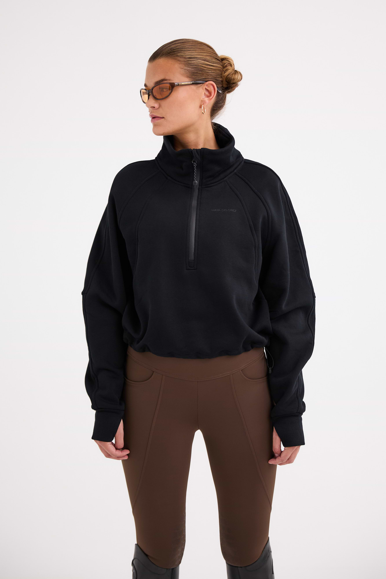 Cropped Halfzip Sweater