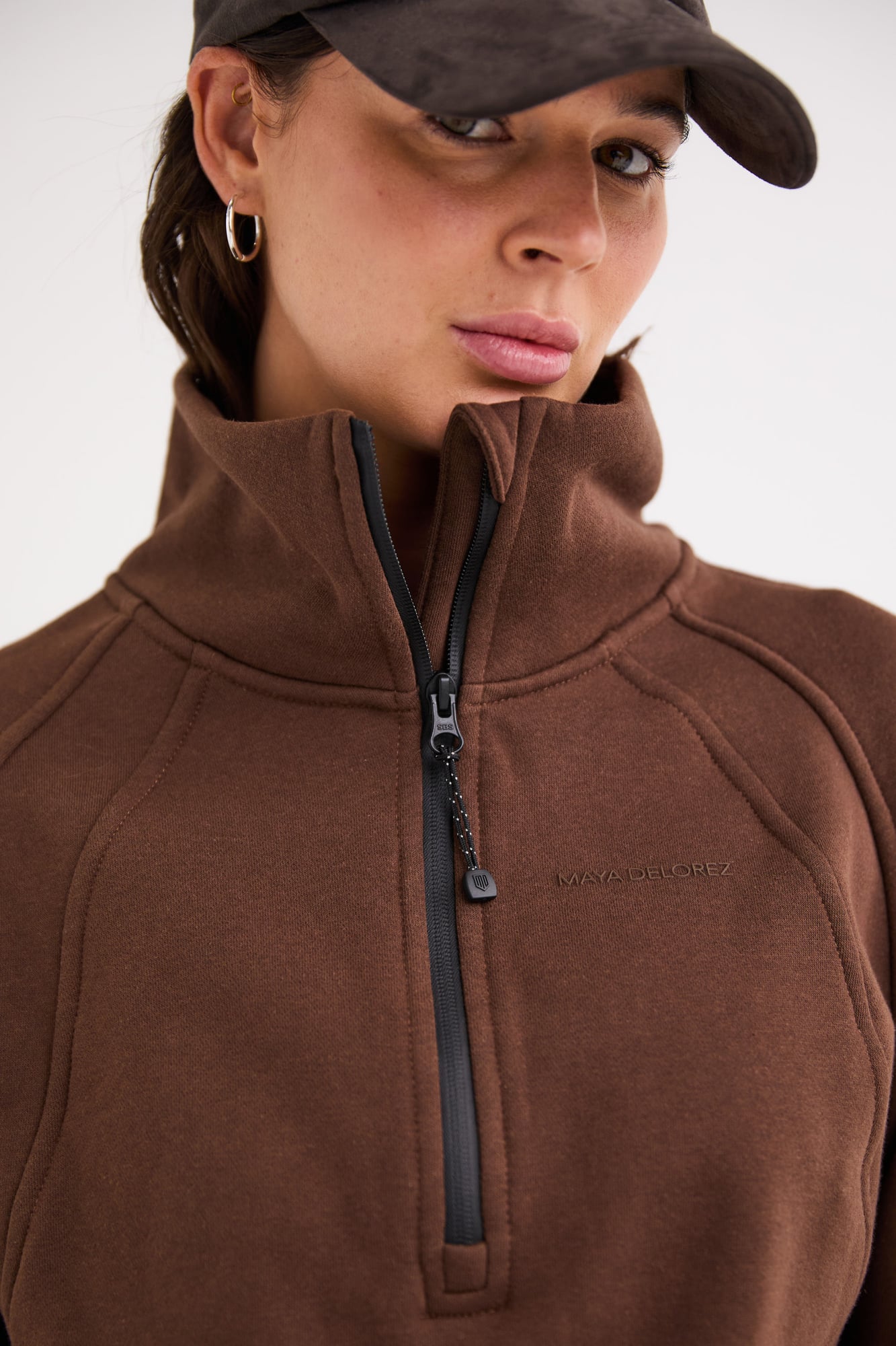 Cropped Halfzip Sweater