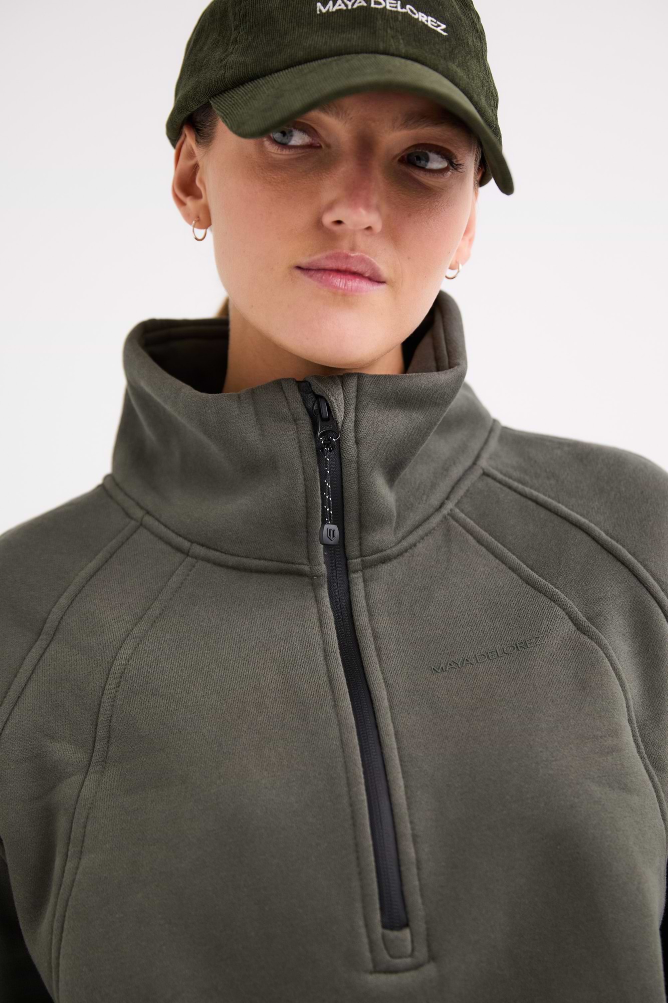 Cropped Halfzip Sweater
