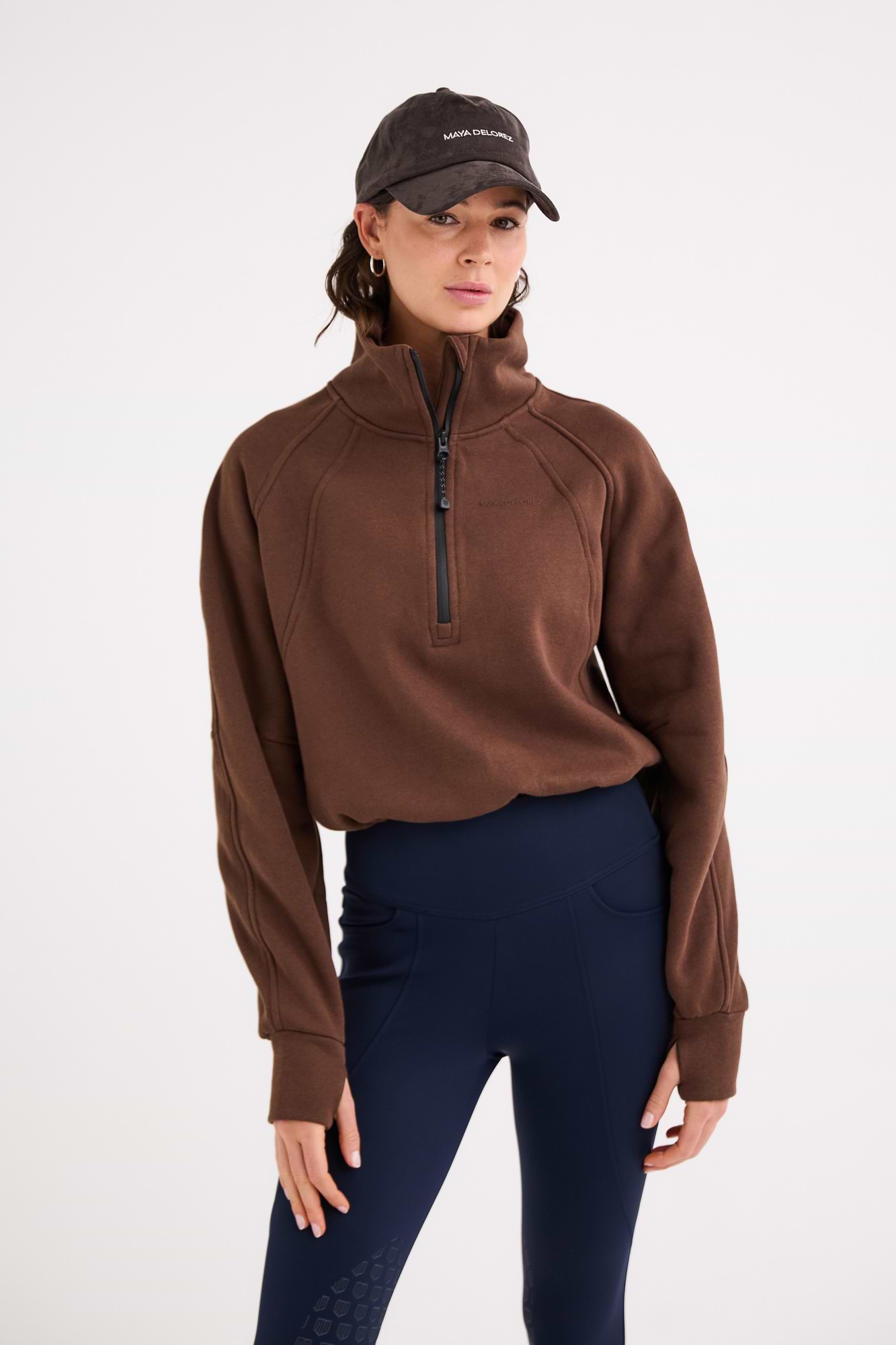 Cropped Halfzip Sweater