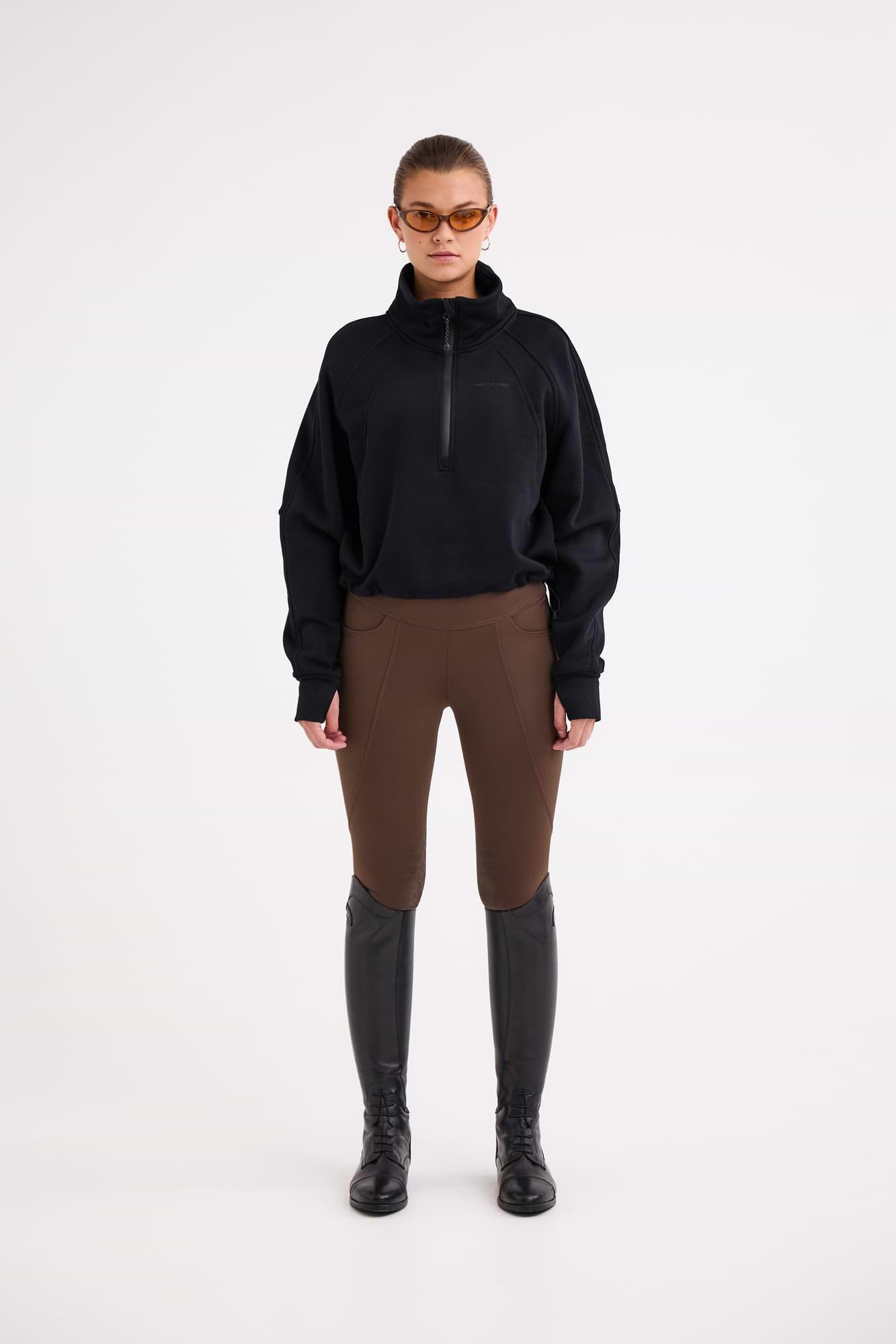 Cropped Halfzip Sweater