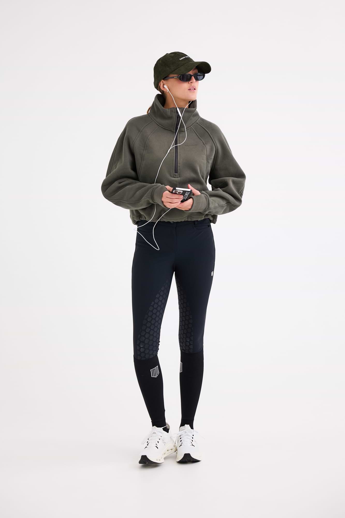Cropped Halfzip Sweater