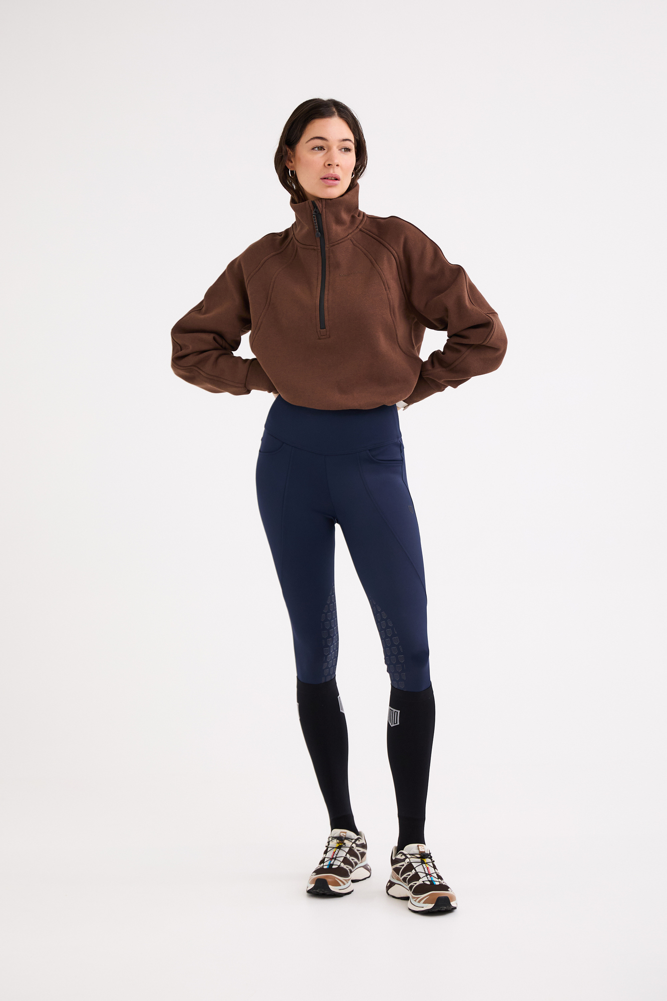 Cropped Halfzip Sweater