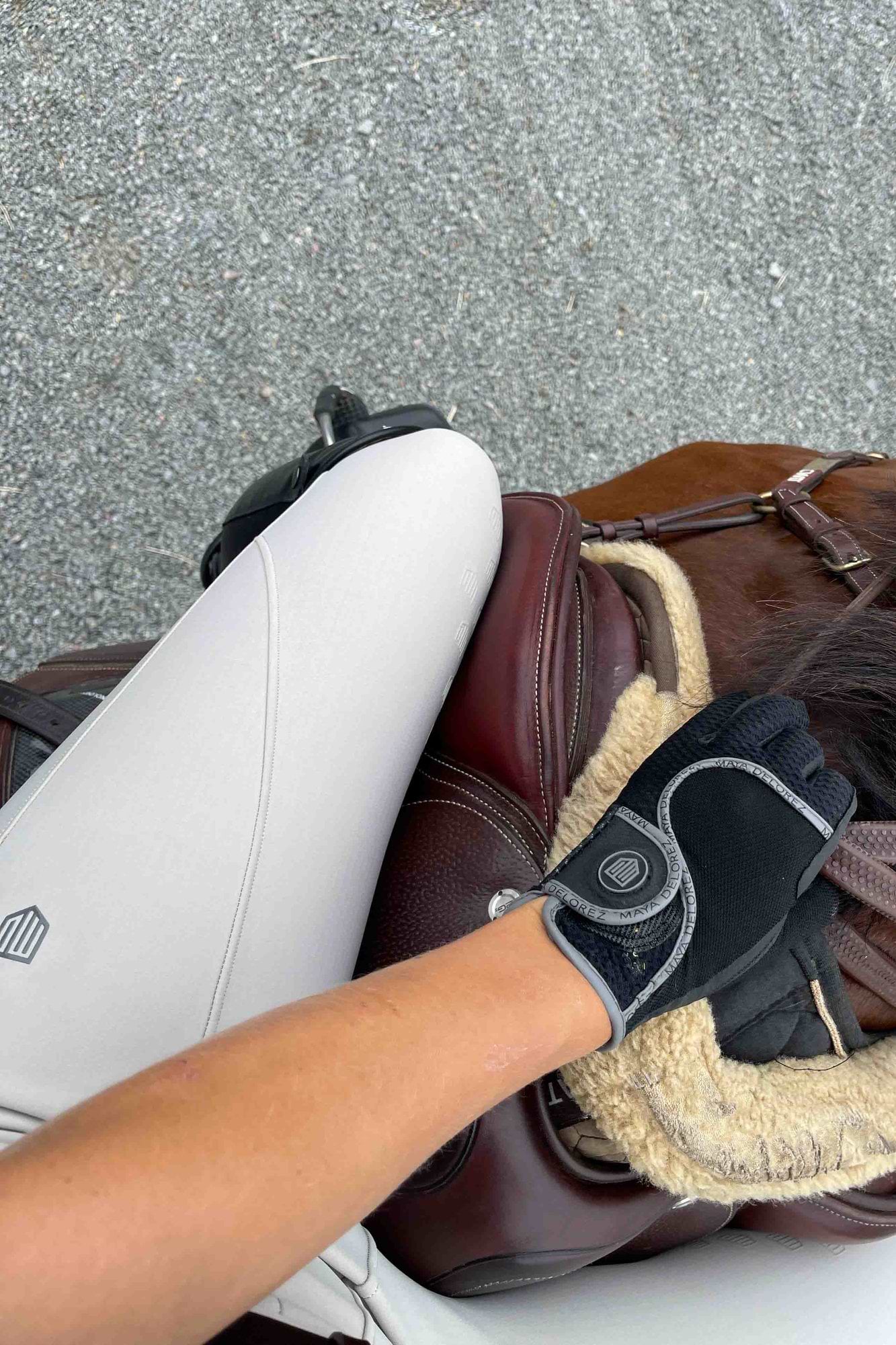 Gants d'équitation en maille avec grip