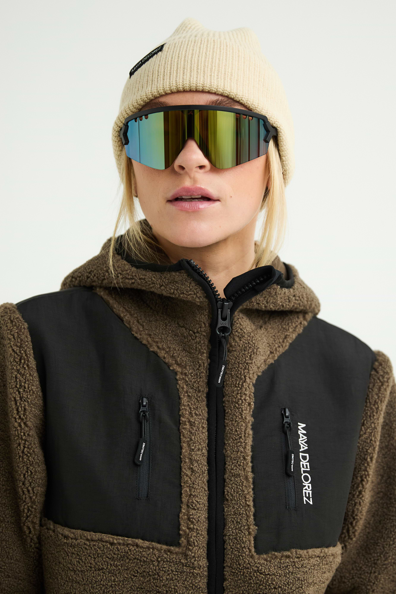 Veste en teddy à capuche