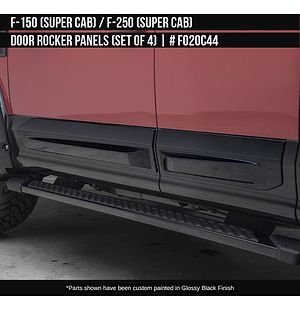 Door Rocker Panels Super Cab (set of 4) for Ford F-150 2015 2016 2017 2018 2019 2020 2021 2022 and Super Duty F-250 2017 2018 2019 2020 2021 2022