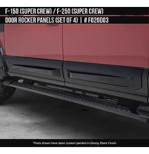 Door Rocker Panels Super Crew (set of 4) for Ford F-150 2015 2016 2017 2018 2019 2020 2021 2022 and Super Duty F-250 2017 2018 2019 2020 2021 2022