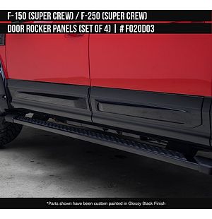 Ford F-150 2015 2016 2017 2018 2019 2020 2021 2022 / Super Duty F-250 2017 2018 2019 2020 2021 2022 Door Rocker Panels Super Crew (set of 4)