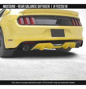Rear Valance Diffuser for Ford Mustang 2015 2016 2017 2018 2019 2020 2021 2022 2023 