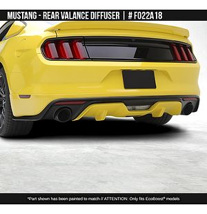 Ford Mustang 2015 2016 2017 2018 2019 2020 2021 2022 2023 Rear Valance Diffuser