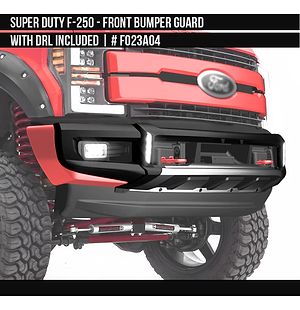 Front Bumper Guard with DRL included for Ford F-250 Super Duty 2017 2018 2019